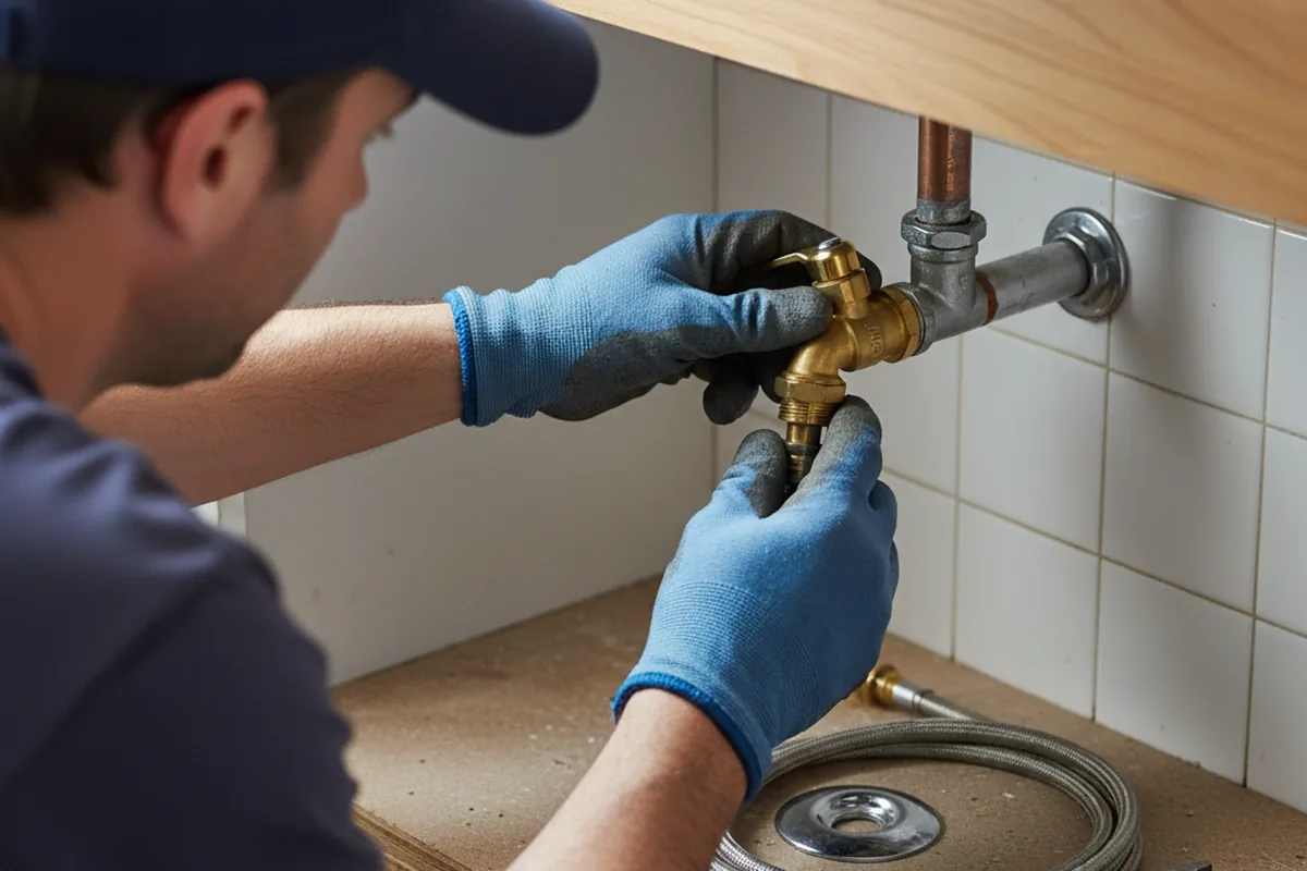 Shutoff valve and fitting work during Burst Pipe Repair in Forest Grove